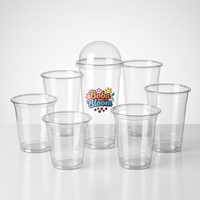 Gobelets à bulles Kingstar 24oz en PET transparent résistant avec couvercles en dôme et pailles géantes pour les salons de thé au lait