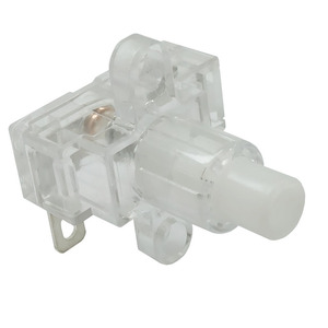 คุณภาพสูง 2 PIN PUSH ปุ่มสวิทช์ล็อคตัวเองได้สีโปร่งใส 19/24 มม.สำหรับซ็อกเก็ตขยาย 10A/16A 250V - Product Image 4