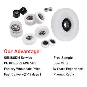 ล้อลูกกลิ้งไนลอนสำหรับรถเข็นเคลื่อนที่เชิงเส้น ลูกกลิ้งนำทางกันฝุ่นแบบรวมแบริ่ง 608 ป้องกันสนิม - Product Image 4