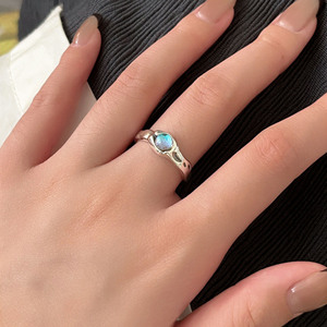 Yinruitai S925 Sterling Silver Luminous Blue Planet <b>Ring</b> For Women Simple Unique Design High End Luxury - Product Image 4