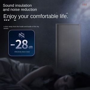 Chine usine en gros haut de gamme intérieur porte en bois massif chambre porte d'entrée étanche sans peinture isolation phonique solide - Product Image 5