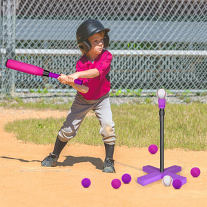 Set de Bate de Béisbol de Espuma EVA al por Mayor de Fábrica + Pelota con Soporte Ajustable |   Juguetes de bateo para entrenamiento en interiores y exteriores de 23.6 pulgadas y 16 onzas - Product Image 5