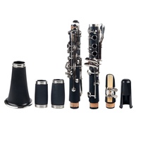 NAOMI Clarinete Bb Cupronickel Plated Nickel 17 Key W/Cleaning Cloth Gloves Screwdriver Woodwind Instrument Clarinet