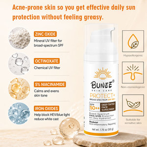 Loción Protectora <span class=keywords><strong>Solar</strong></span> <span class=keywords><strong>Facial</strong></span>, <span class=keywords><strong>Crema</strong></span> <span class=keywords><strong>con</strong></span> Protección UV, 5% NIACINAMIDA, Repara el Daño <span class=keywords><strong>Solar</strong></span>, Ligera, Transparente, Protección Diaria SPF 100 - Product Image 2