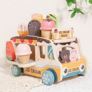Camión de Helados de Madera para Niños de 36+ Meses, Juego de Clasificación de Formas, Juego de Imitación, Juego de Roles, Desarrollo de Habilidades - Product Image 2