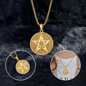 Collar Merryshine <span class=keywords><strong>de</strong></span> Plata Esterlina 925 con Dije Energético <span class=keywords><strong>de</strong></span> <span class=keywords><strong>Amuleto</strong></span> Guardián <span class=keywords><strong>de</strong></span> Pentagrama y Tetragrámaton con <span class=keywords><strong>Estrella</strong></span> <span class=keywords><strong>de</strong></span> <span class=keywords><strong>David</strong></span> Vintage - Product Image 3