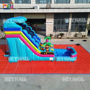 Castillo Inflable de PVC Color Mármol con Palmeras, Personalizable, con Tobogán, Tobogán Acuático Inflable con Piscina para <span class=keywords><strong>Alquiler</strong></span> de Adultos - Product Image 5