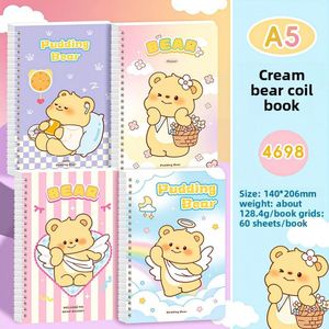 8 Blocs-notes à spirale mignons à motifs de dessins animés, de haute qualité, pratiques, épaissis, lignés horizontalement, vente en gros - Product Image 4
