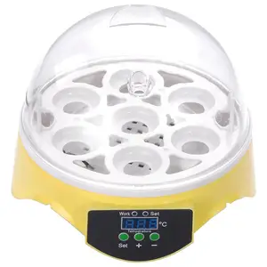 Incubatrice per uso domestico 7 uova temperatura digitale regolabile pollo oca anatra pollame Hatcher Mini uova semiautomatiche Brooder