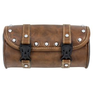 Alforja de Horquilla para Motocicleta de Cuero Bolsa de Herramientas Universal para Harley Softail Touring, Honda, <span class=keywords><strong>BMW</strong></span> y Yamaha - Product Image 1