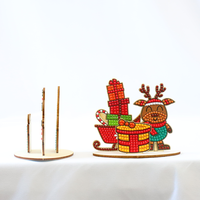Puzzle en bois Diamond Painting Set - Fun DIY Christmas Gift for Kids, Unique Handmade Art Craft