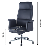 La chaise de bureau exécutive à dossier haut en cuir est une chaise de bureau ergonomique et rotative