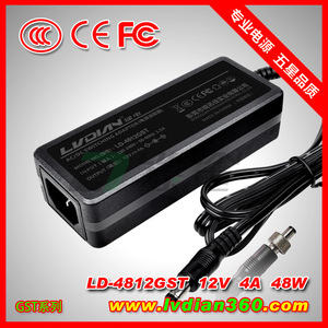 <b>12V</b> 4A Power <b>Adapter</b> 48W DC Output US Plug 1M Cable For Surveillance Devices - Product Image 5