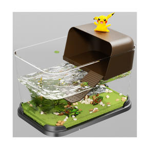 도매 사용자 정의 현대 대형 아크릴 수족관 테이블베이스 물고기 거북이 탱크 거실 홈 내구성 - Product Image 4