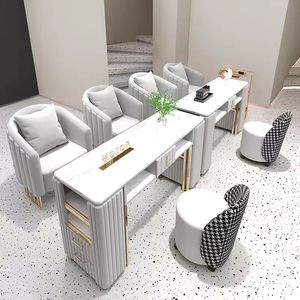 Nail Salon <b>Table</b> and Chair Set with Vacuum Cleaner <b>Manicure</b> <b>Table</b> Beauty Salon Nail Salon Sofa <b>Table</b> and Chair - Product Image 2