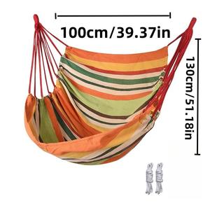 Fauteuil <span class=keywords><strong>suspendu</strong></span> d'extérieur durable, léger et portable, en toile de coton fine tissée, <span class=keywords><strong>hamac</strong></span> en toile et corde pour le camping et la randonnée - Product Image 2