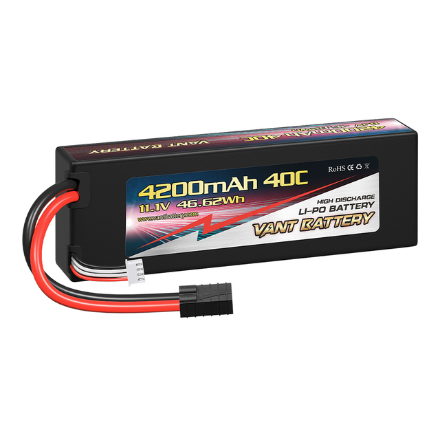 VANT 3S LIPO BATTERY 4200mah 30C 11.1V 2S Size Hard case with Deans &TRX Plug for Rc Car