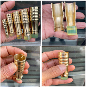 Embouts de canne en laiton, semelles en caoutchouc antidérapantes, pieds de meubles, accessoires de canne en laiton pur de haute qualité, taille 10 à 30 - Product Image 5