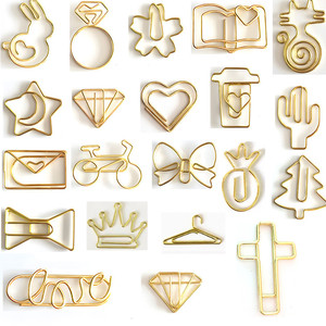 Hot Bán Sinh Viên Sáng Tạo Giấy <span class=keywords><strong>Clip</strong></span> Hình Dạng Đặc Biệt Vàng Kim Loại Động Vật/Hoa Kẹp Giấy Cho Văn Phòng Văn Phòng Phẩm Bookmark <span class=keywords><strong>Clip</strong></span> - Product Image 3