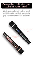 Microphone de karaoké KTV sans fil numérique à 2 canaux avec suppression du bruit et capteur infrarouge Soundmark K-180, piles AA, XLR