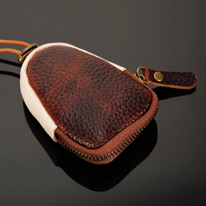 Hengxin HX-023R Genuine Leather Key Holder - High Protective Car Key Cover