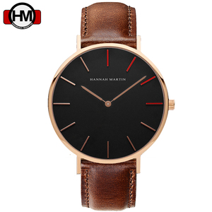 HANNAH MARTIN WATCH FACTORY Mouvement à quartz japonais de haute qualité 3 ATM <span class=keywords><strong>Montre</strong></span>-bracelet étanche Relojes Hombre avec bracelet milanais - Product Image 6