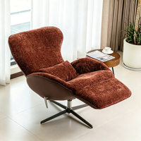 Erweiterbarer Einzelner Loungesessel für Wohnzimmer Stoff-Drehsessel Moderner Neuester Designer Luxuriöser Drehbarer Freizeitstuhl