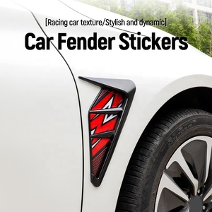 Autocollant décoratif triangulaire personnalisé en TPU pour aile de <span class=keywords><strong>voiture</strong></span>, étanche, pour aérateur latéral, accessoires extérieurs automobiles - Product Image 3
