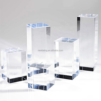 Supports en blocs d'acrylique transparents personnalisés en plexiglas, blocs d'acrylique massifs moulés en gros, cube transparent