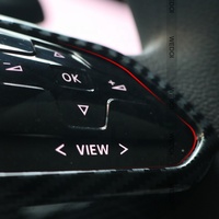 Autocollant décoratif pour volant de voiture, motif carbone, personnalise les accessoires de réaménagement automobile de haute qualité pour ID4 VW