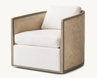 Mobilier de salon moderne et luxueux Fauteuil traditionnel en rotin à ossature bois pour événements