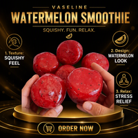 Jouet à presser artisanal en TPR en forme de smoothie pastèque, avec fonction de création de trous, effet sable, anti-stress, pour le développement de la préhension, vente en gros