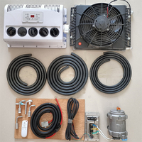Aire Acondicionado de 12v 24v para CAMIÓN AUTOBÚS SISTEMA DE AIRE ACONDICIONADO UNIVERSAL PARA AUTOMÓVILES KIT DE A/C EVAPORADOR Bajo el Tablero KIT DE COMPRESOR