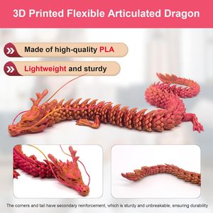 Jouet en plastique Dragon du Nouvel An chinois - Jouet interactif amusant pour enfants pour les célébrations festives - Product Image 2
