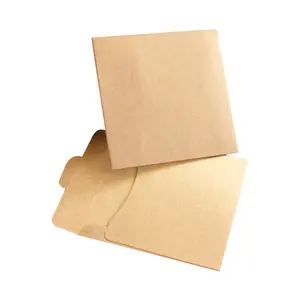 High Quality 120g Brown Kraft Paper Envelope Creative Packaging DVD CD Envelope Pearl Paper Square Envelope