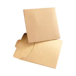 Hoge Kwaliteit 120g Bruin Kraftpapier Envelop Creatieve Verpakking DVD CD Envelop Parel Papier Vierkante Envelop