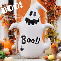 Décoration gonflable de fête d'Halloween en PVC, fantôme blanc, pour la maison et le jardin