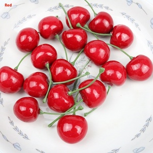 Modelo de fruta de espuma de cereza simulada de 2,5 cm para decoración de pasteles, cuentas sueltas, accesorios de embalaje - Product Image 6