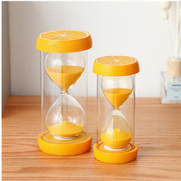 Klassische Dekoration Sand Timer Frucht stil Sanduhr Orange Timer 5 Minuten Timer Uhr