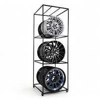 Présentoir de pneus en acier détachable, support modulaire en alliage pour jantes, étagère de sol