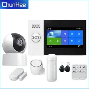 Tuya APP Control Home Security Alarmsystem Voll-Touchscreen Home Security 2G WiFi GSM Alarmsystem