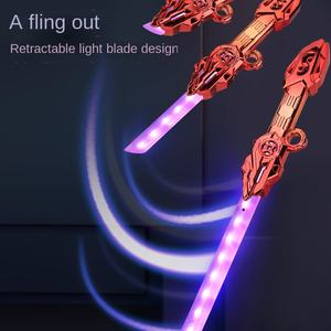 Espada <span class=keywords><strong>de</strong></span> Juguete <span class=keywords><strong>de</strong></span> Plástico Retráctil con Luces LED <span class=keywords><strong>de</strong></span> Fantasía y Ciencia Ficción, Espada Láser con Efectos <span class=keywords><strong>de</strong></span> Sonido para Mayores <span class=keywords><strong>de</strong></span> 14 Años - Product Image 4