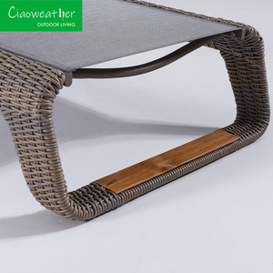 Chaises longues de luxe pour piscine Chaises longues vintage <span class=keywords><strong>en</strong></span> osier pour extérieur <span class=keywords><strong>en</strong></span> <span class=keywords><strong>résine</strong></span> et osier avec coussin rembourré imperméable - Product Image 6