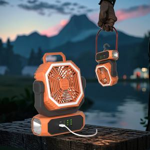 2025 20000mAh Portable Wireless USB Charging <b>Fan</b> <b>Large</b> Capacity and Long Battery Life for Outdoor Camping Car and Household Use - Product Image 4