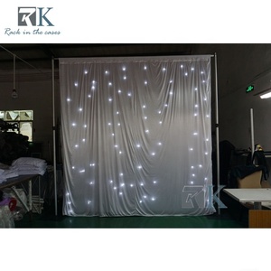 White Drapery <b>LED</b> <b>Star</b> Curtain Wedding Detachable Backdrop Pipe Stand - Product Image 4