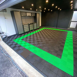 Piastrelle in gomma Grey ad incastro per palestra e parco giochi all'aperto 3D Design modello di pavimenti in vinile per ville - Product Image 1