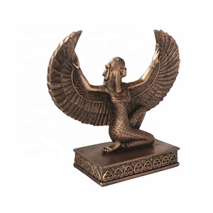 Estatua de la diosa Isis alada egipcia de resina, medicina mágica y escultura de la fertilización en bronce fundido en frío prémium, artículos religiosos - Product Image 3