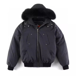 Giacca Invernale Calda da Uomo per Esterni con Motivo a Forbici in Piumino e Pelliccia di Volpe - Product Image 5
