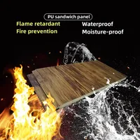 Panneaux muraux sandwich en mousse de polyuréthane, revêtement métallique de couleur personnalisée, panneaux muraux décoratifs isolés pour la maison