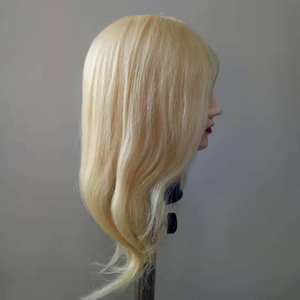 Mannequin pour coiffure, cheveux naturels, bon marché pour <span class=keywords><strong>coloration</strong></span>, coiffure et barbier, vente en gros - Product Image 2